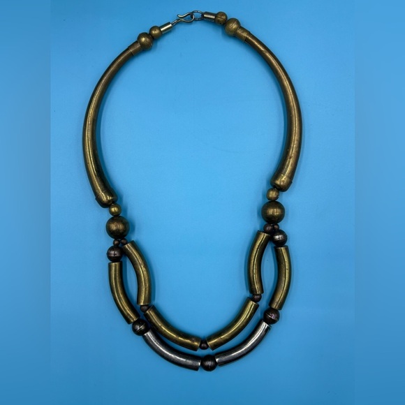 Four Vintage Brass Necklaces. One Lot Sale. Bulk Purchase. - Picture 7 of 9